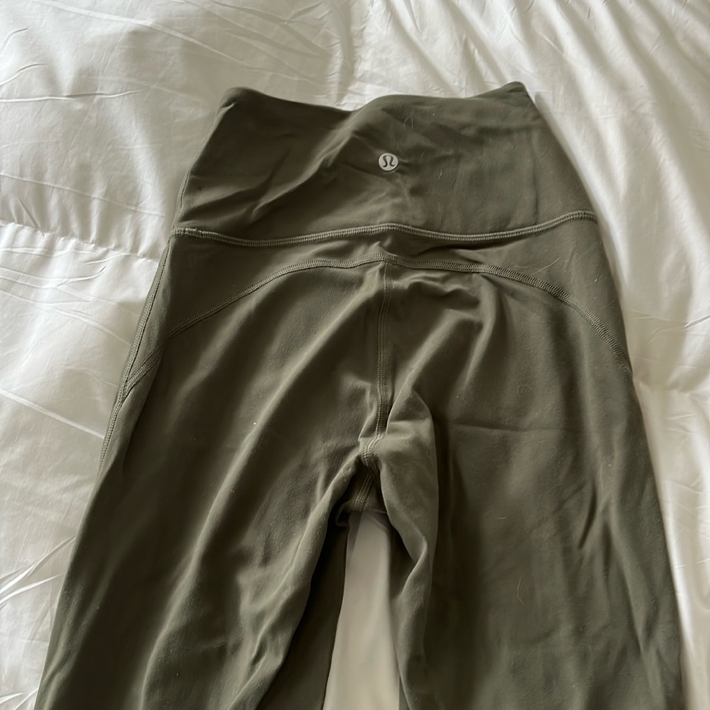 Lululemon flare align pants in olive
